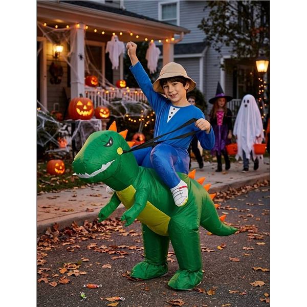 Kids Inflatable T-Rex Dinosaur Costume Size M