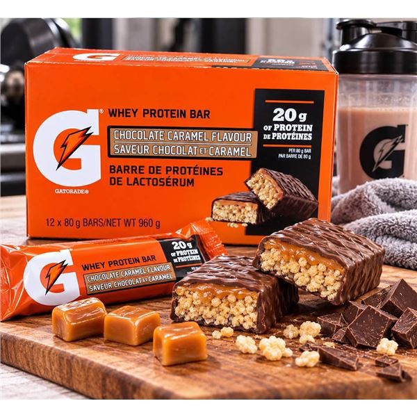 Gatorade Whey Protein Bar 12x80g Chocolate Caramel