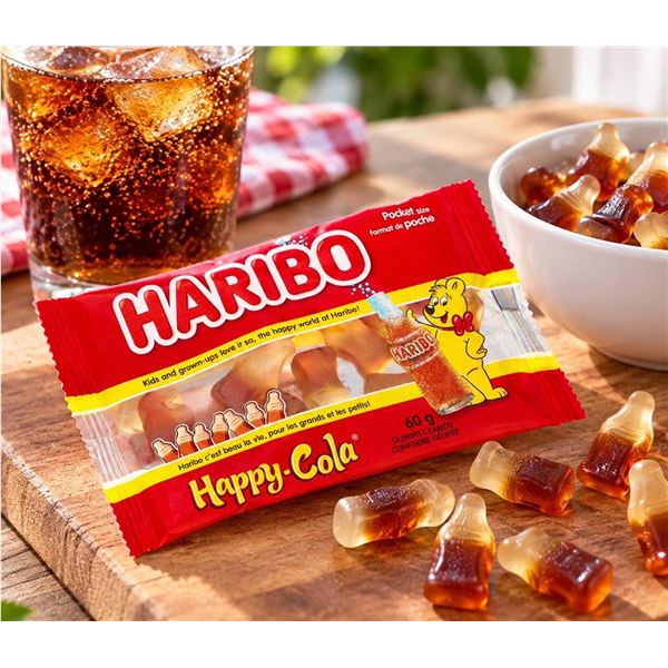 HARIBO Happy Cola Gummy Candies 16x60g Packs
