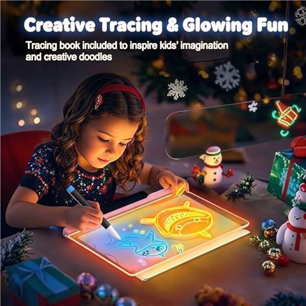 VinTS LED Drawing Board With Markers