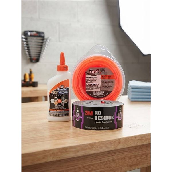 3M Tape, Elmer's Glue, Edge Trimmer Line Set