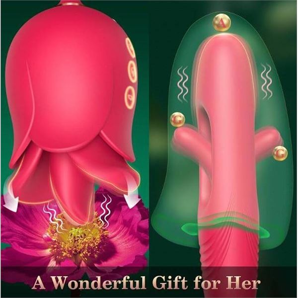 XXX Licking Rose Personal Massager with 10 Modes