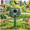 Image 1 : QueenMew Solar Ultrasonic Animal Repeller 9LED