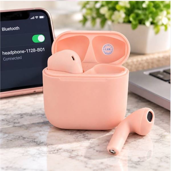 Wireless Earphones with Charging Case Pink
