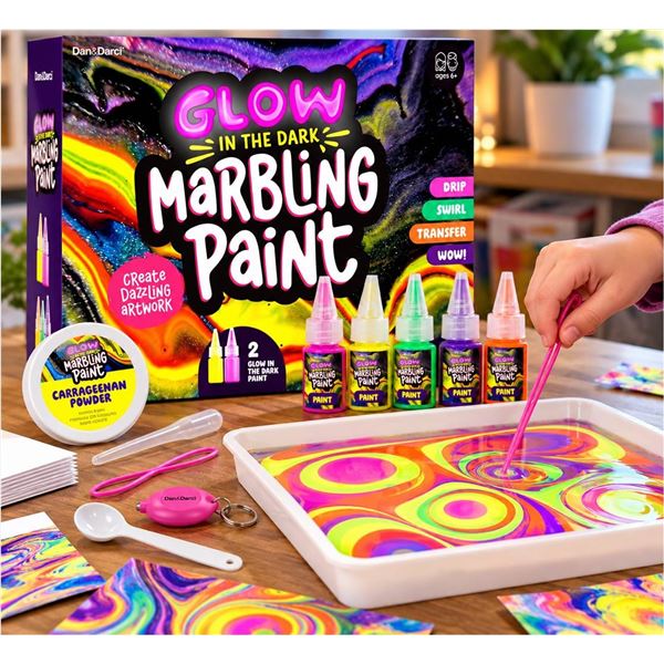 Dan&Darci Glow In The Dark Marbling Paint Kit