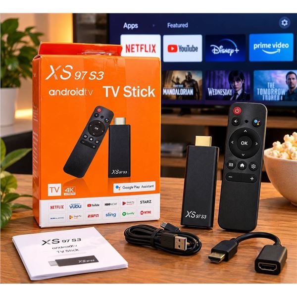 XS97 S3 Android TV Stick 4K 60fps 16GB