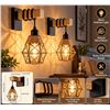Image 1 : Wood Wall Sconce Light With Twine Shade - 2 Pack