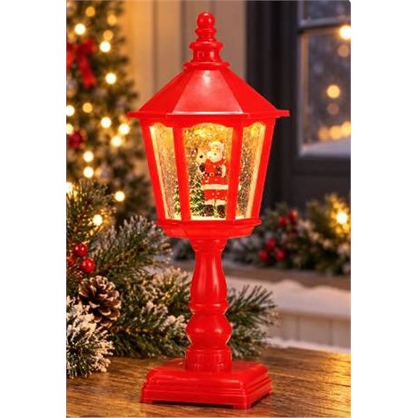 Red Battery Snow Globe Lantern US Adapter