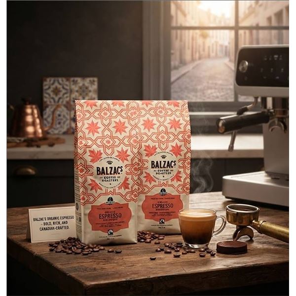 Balzac's Organic Espresso Whole Bean 2X340g