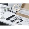 Image 1 : LED Ring Light With Adjustable Desk Mount Stand