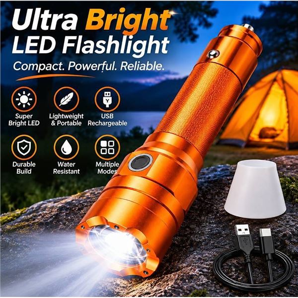 MICOLLE RGBW Rechargeable Flashlight for Car
