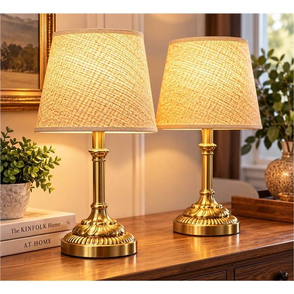 2 pack Cordless Rechargeable Brass Table Lamp
