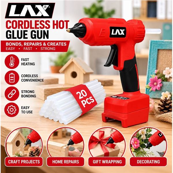 LAX Cordless Hot Glue Gun Without Battery
