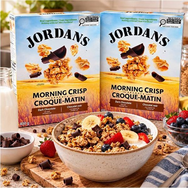 Jordans Granola Dark Chocolate 400g, 2 Boxes