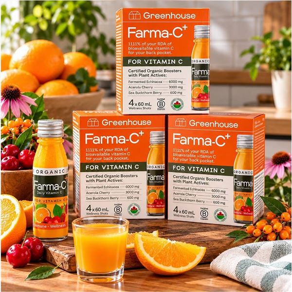 Greenhouse Farma-C+ Organic Vitamin C Juice 3x (4x60ml)