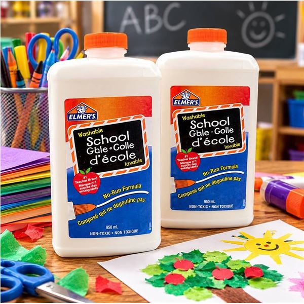Elmer's Washable School Glue Lot of 2 Bottles