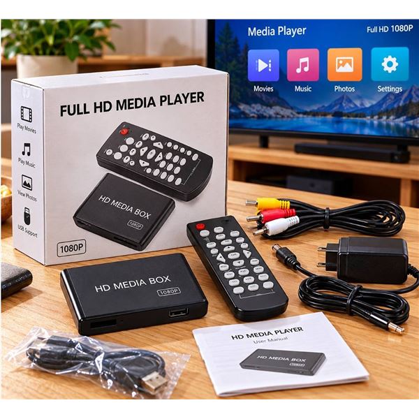 Full HD Media Player Box With Accessories