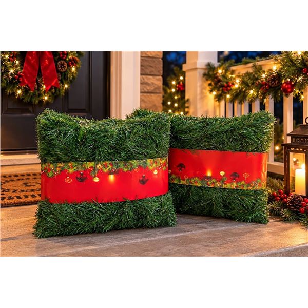 2 Packs Artificial Pine Christmas Garland