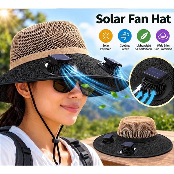 Kingmall Solar Fan Hat Khaki Made in China