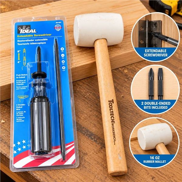 TOOLTECH Rubber Mallet & IDEAL Screwdriver Set