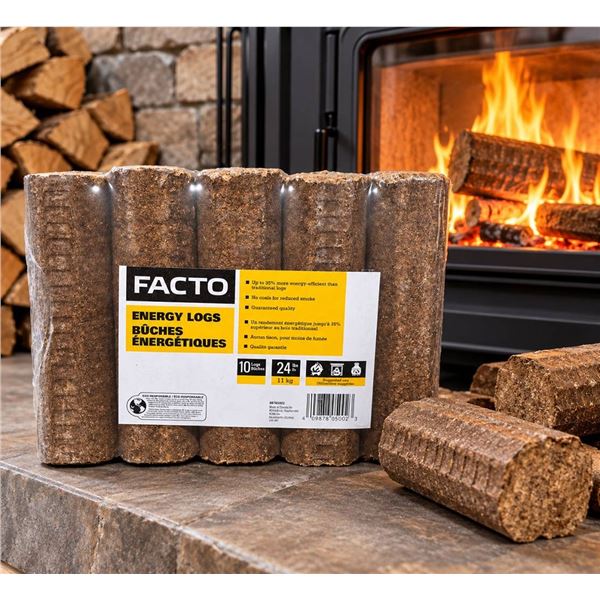 Facto Energy Logs 10 Pack, 24 lb, 11 kg