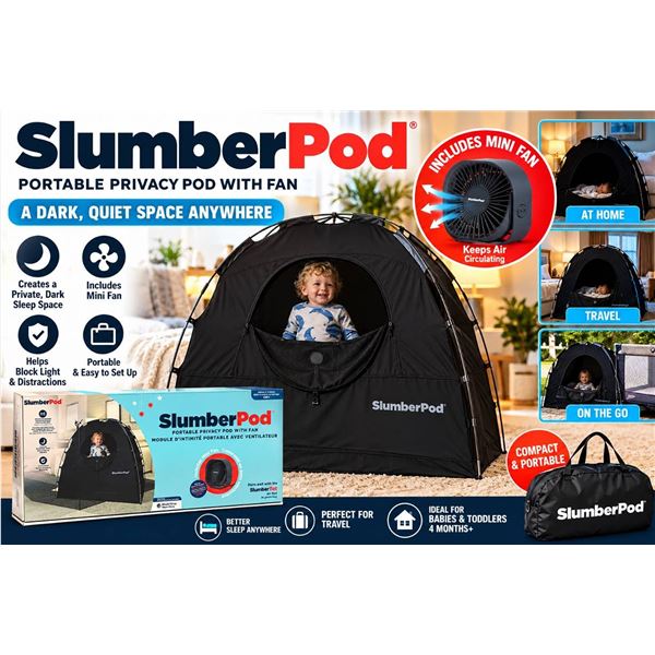 SlumberPod Portable Privacy Pod With Fan