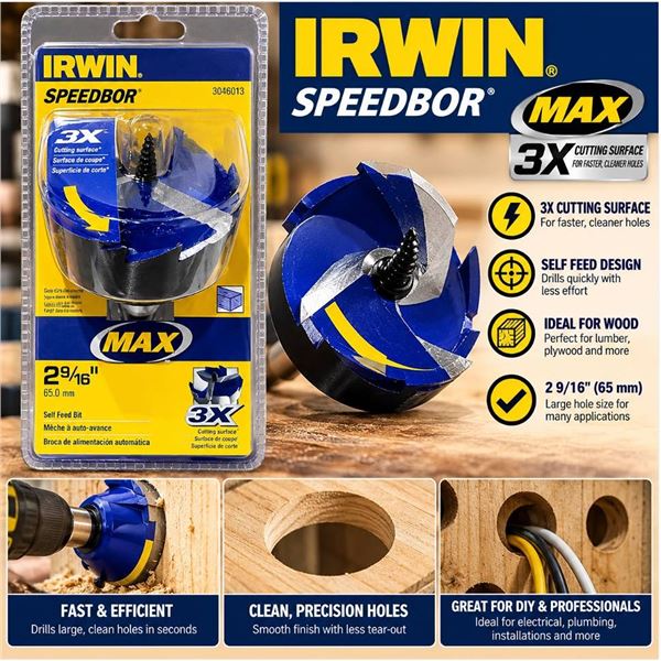 Irwin Speedbor Max 2-9/16" Self-Feed Bit