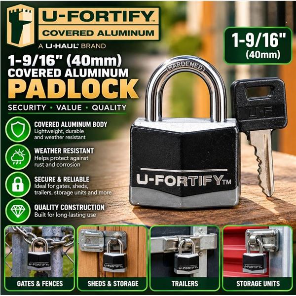 Lot of 6 U-Fortify Aluminum Padlocks With Keys