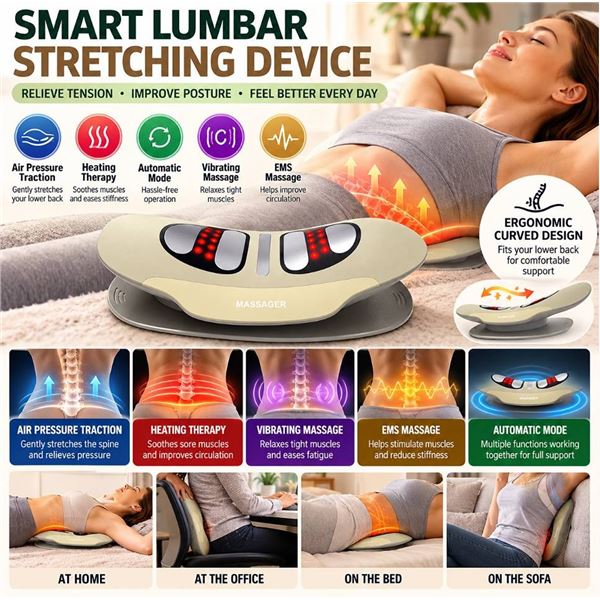 Smart Lumbar Stretching Device Massager