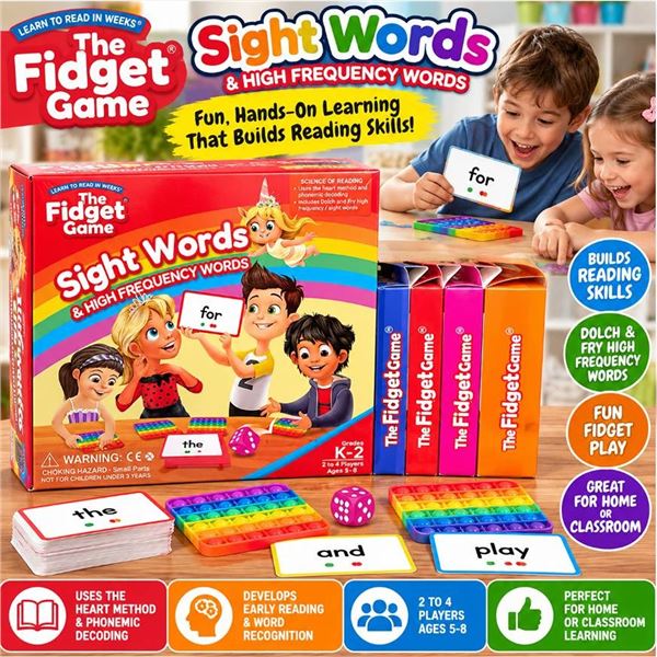 The Fidget Game Sight Words & High Frequency