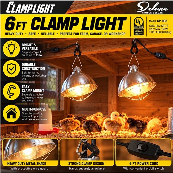 Simple Deluxe Clamp Light 6ft Model GP-093