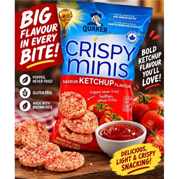 Quaker Crispy Minis Ketchup Flavour 12x100g