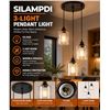 Image 1 : SILAMPDI 3-Light Pendant Light, E26 Base