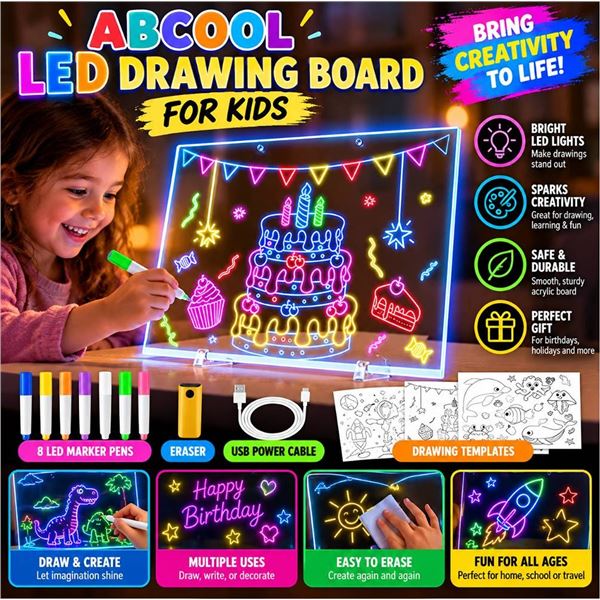 ABCOLLED Drawing Board for Kids