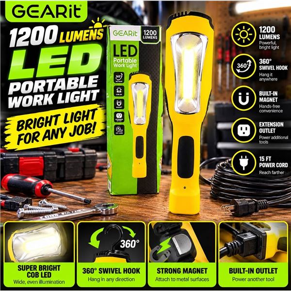 GEARit LED Portable Work Light 1200 Lumens