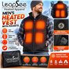 Image 1 : LeapSee Men's Heated Vest with Pockets, XL