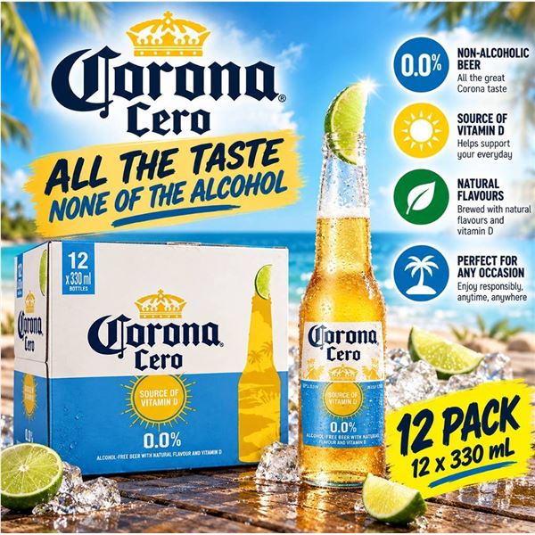 Corona Cero Non-Alcoholic Beer 12x330ml