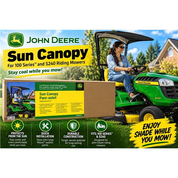 John Deere Sun Canopy For 100 Series Mowers
