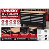 Image 1 : Husky 52" 9-Drawer Mobile Workbench w/ Wood Top
