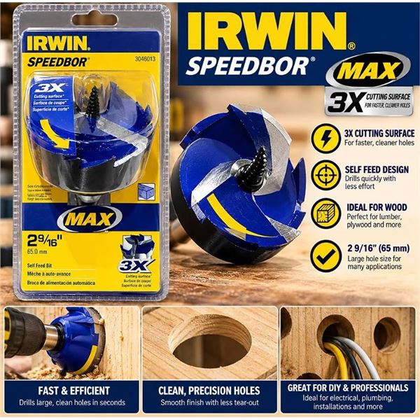 IRWIN Speedbor MAX 2-9/16" Self-Feed Bit