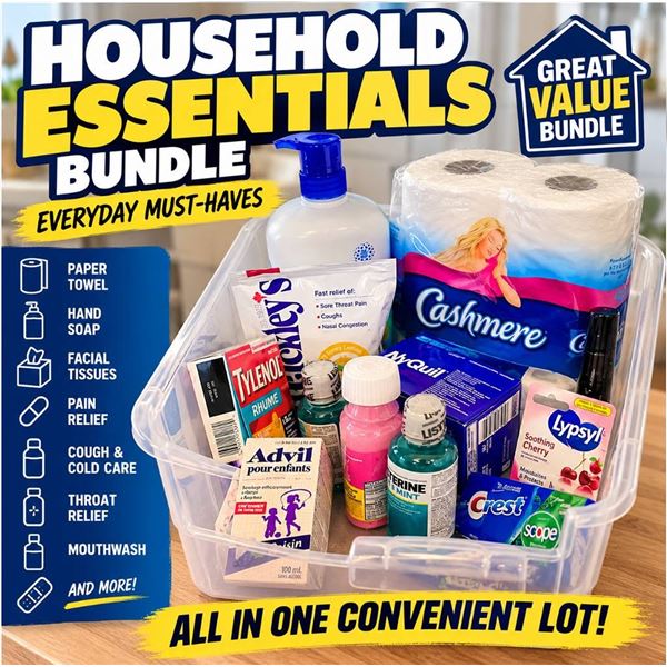 Box Household Toiletries & Over-the-Counter Meds