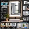 Image 1 : WallBeyond 36x24" LED Anti-Fog Mirror