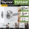 Image 1 : 6 Taymor Seville Passage Satin Stainless Levers