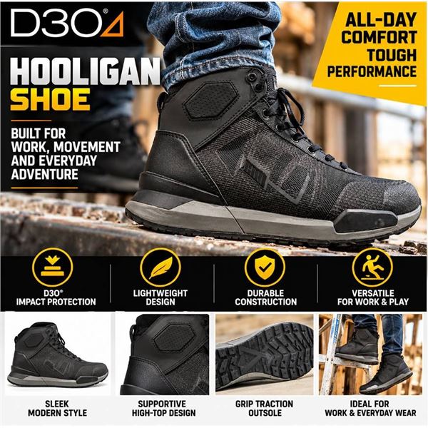Icon Hooligan Motorcycle Shoe Black US 7