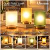 Image 1 : Minasium Glass Table Lamp LED Battery Timer