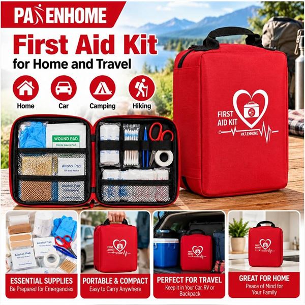 Paxenhome First Aid Kit for Home and Travel