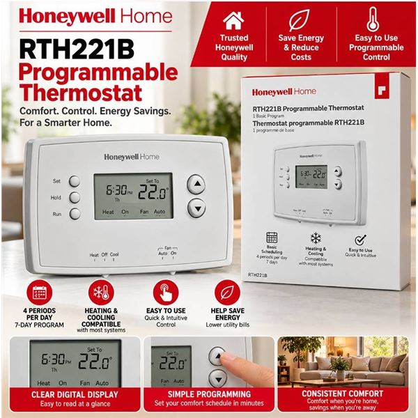 Honeywell RTH2300B Programmable Thermostat