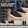 Image 1 : ALDO Black Leather Sneakers Size 9