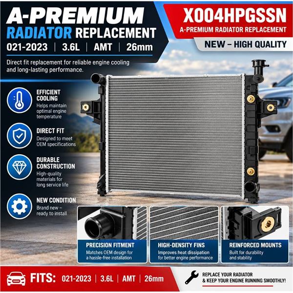 A-Premium Radiator Replacement 2120336 AMT 26.5mm