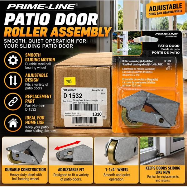 12 Prime-Line D1532 Patio Door Roller Sets
